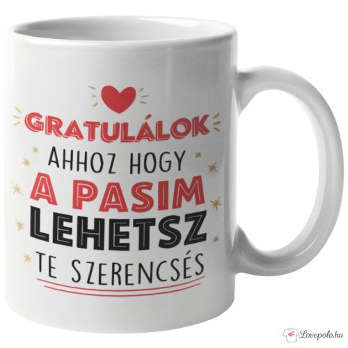 Gratulálok pasim bögre