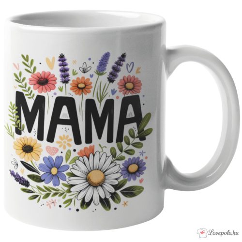 Mama virágoskert bögre