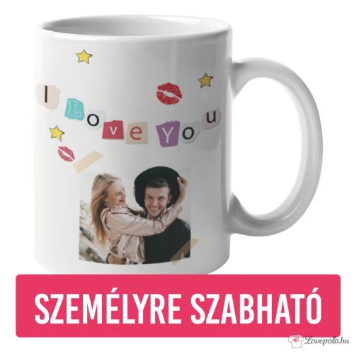 I love you paper Bögre saját fotóval